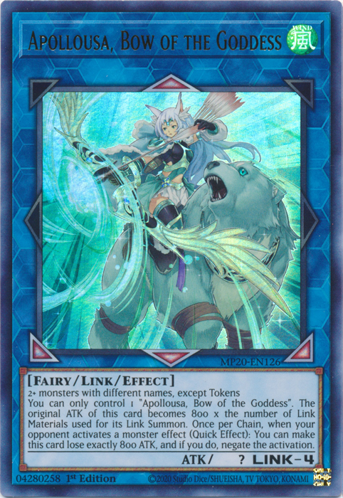 Apollousa, Bow of the Goddess [MP20-EN126] Ultra Rare | Odin's Place
