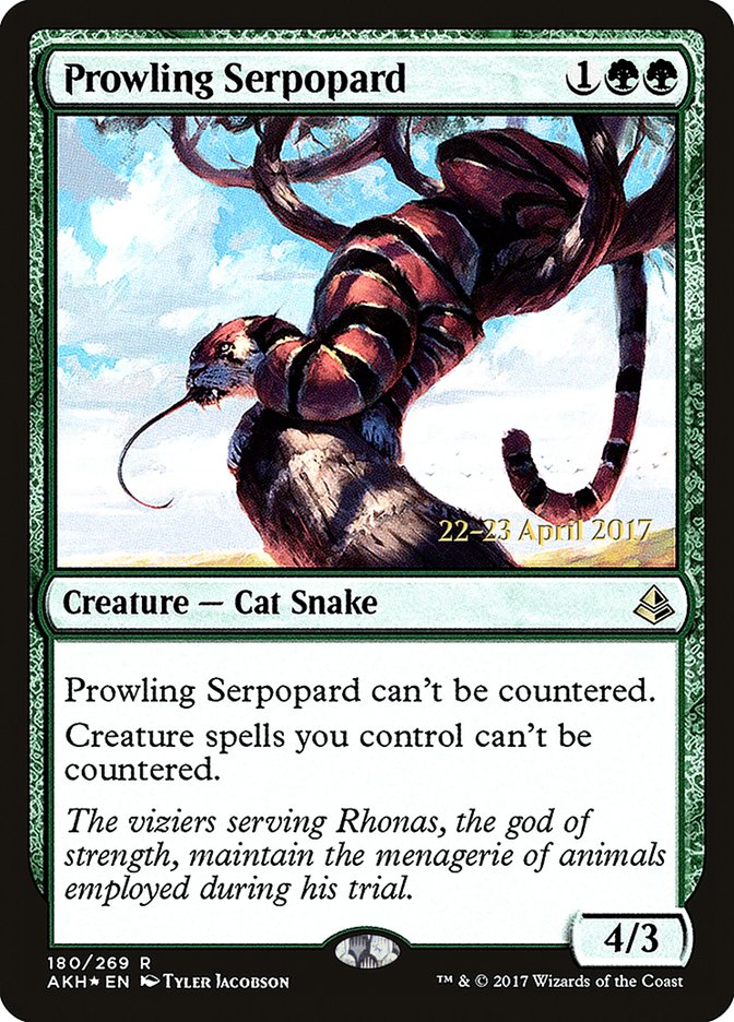 Prowling Serpopard (180) [Amonkhet Prerelease Promos] | Odin's Place
