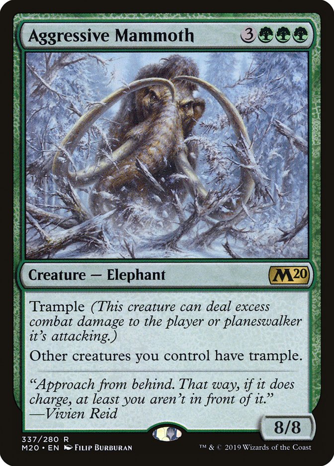 Aggressive Mammoth [Core Set 2020] | Odin's Place