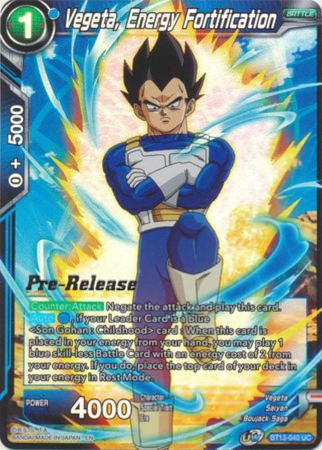 Vegeta, Energy Fortification (BT13-040) [Supreme Rivalry Prerelease Promos] | Odin's Place