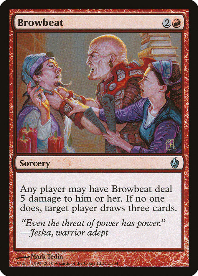 Browbeat (21) [Premium Deck Series: Fire and Lightning] | Odin's Place
