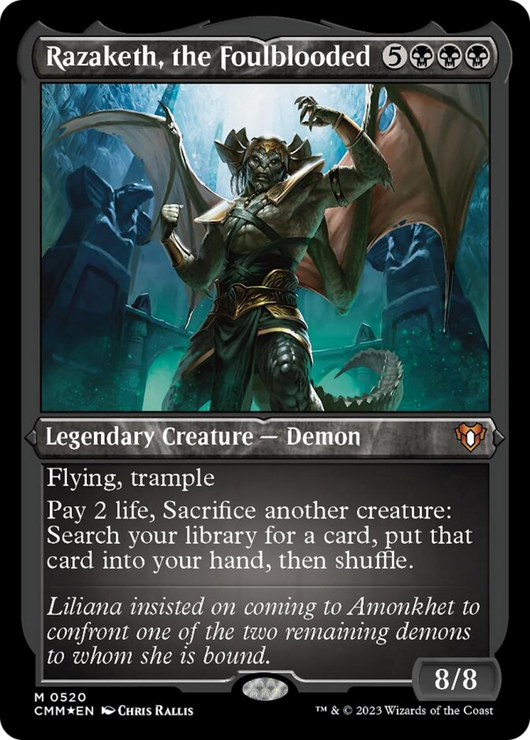Razaketh, the Foulblooded (Foil Etched) [Commander Masters] | Odin's Place