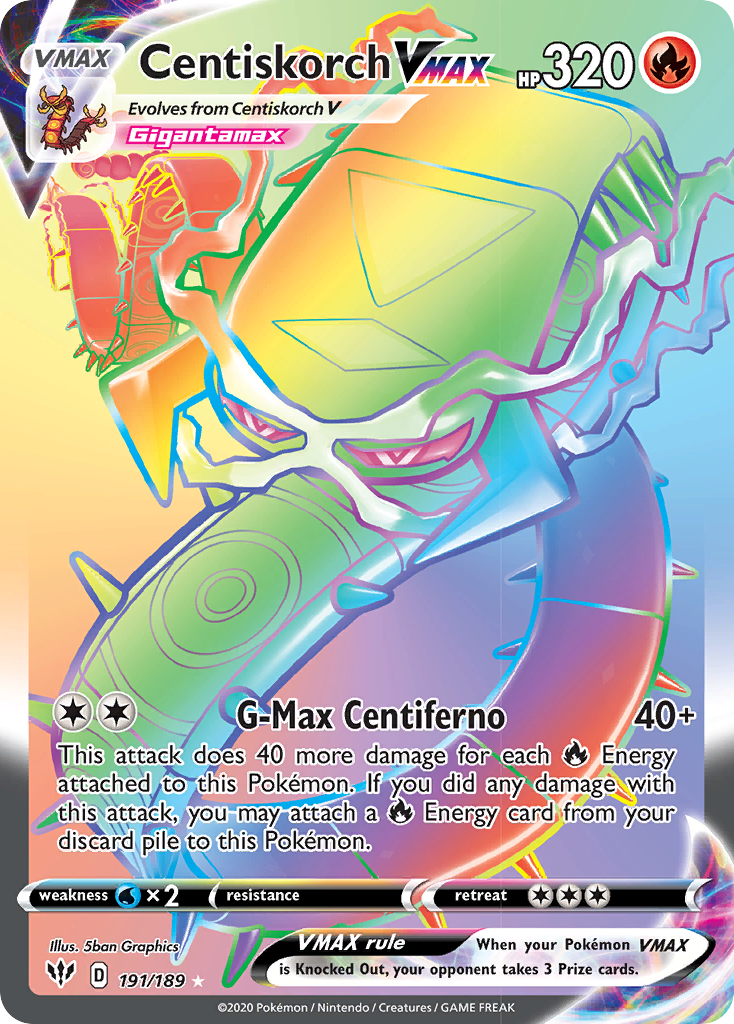 Centiskorch VMAX (191/189) [Sword & Shield: Darkness Ablaze] | Odin's Place