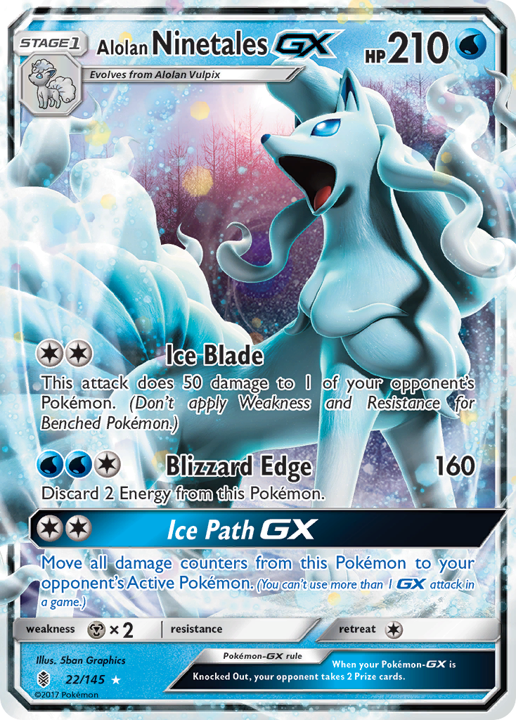 Alolan Ninetales GX (22/145) [Sun & Moon: Guardians Rising] | Odin's Place