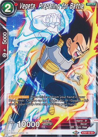 Vegeta, Preparing for Battle (EX07-02) [Magnificent Collection Fusion Hero] | Odin's Place