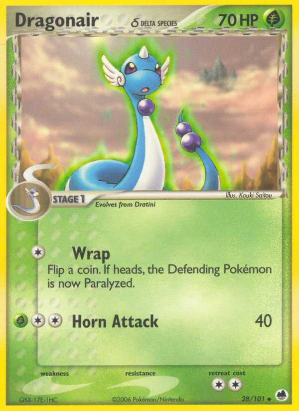 Dragonair (28/101) (Delta Species) [EX: Dragon Frontiers] | Odin's Place