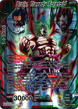 Broly, Tragedy Foretold (SPR) (BT7-115) [Assault of the Saiyans] | Odin's Place