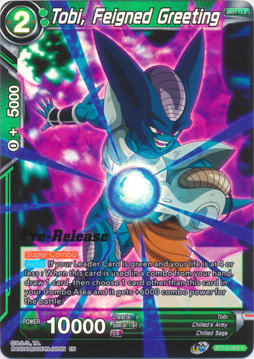 Tobi, Feigned Greeting (BT13-068) [Supreme Rivalry Prerelease Promos] | Odin's Place