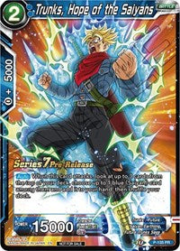 Trunks, Hope of the Saiyans (Alt Art) (P-135) [Assault of the Saiyans Prerelease Promos] | Odin's Place