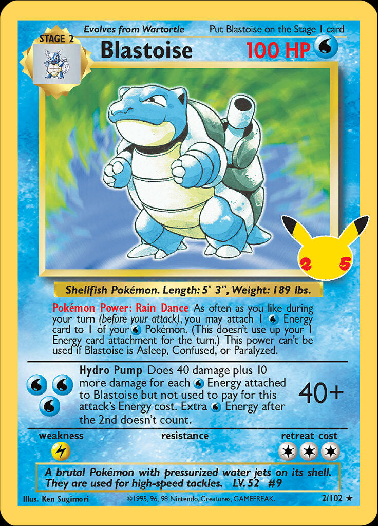 Blastoise (2/102) [Celebrations: 25th Anniversary - Classic Collection] | Odin's Place