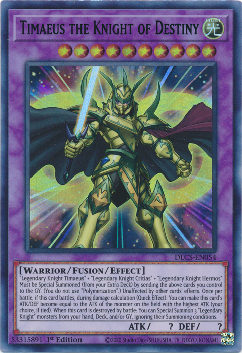 Timaeus the Knight of Destiny (Purple) [DLCS-EN054] Ultra Rare | Odin's Place