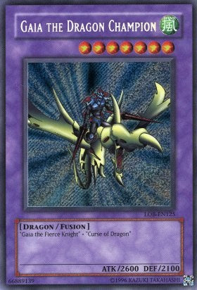 Gaia the Dragon Champion [LOB-EN125] Secret Rare | Odin's Place