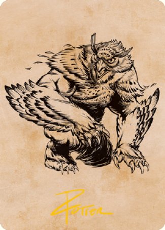 Owlbear (Showcase) Art Card (Gold-Stamped Signature) [Dungeons & Dragons: Adventures in the Forgotten Realms Art Series] | Odin's Place