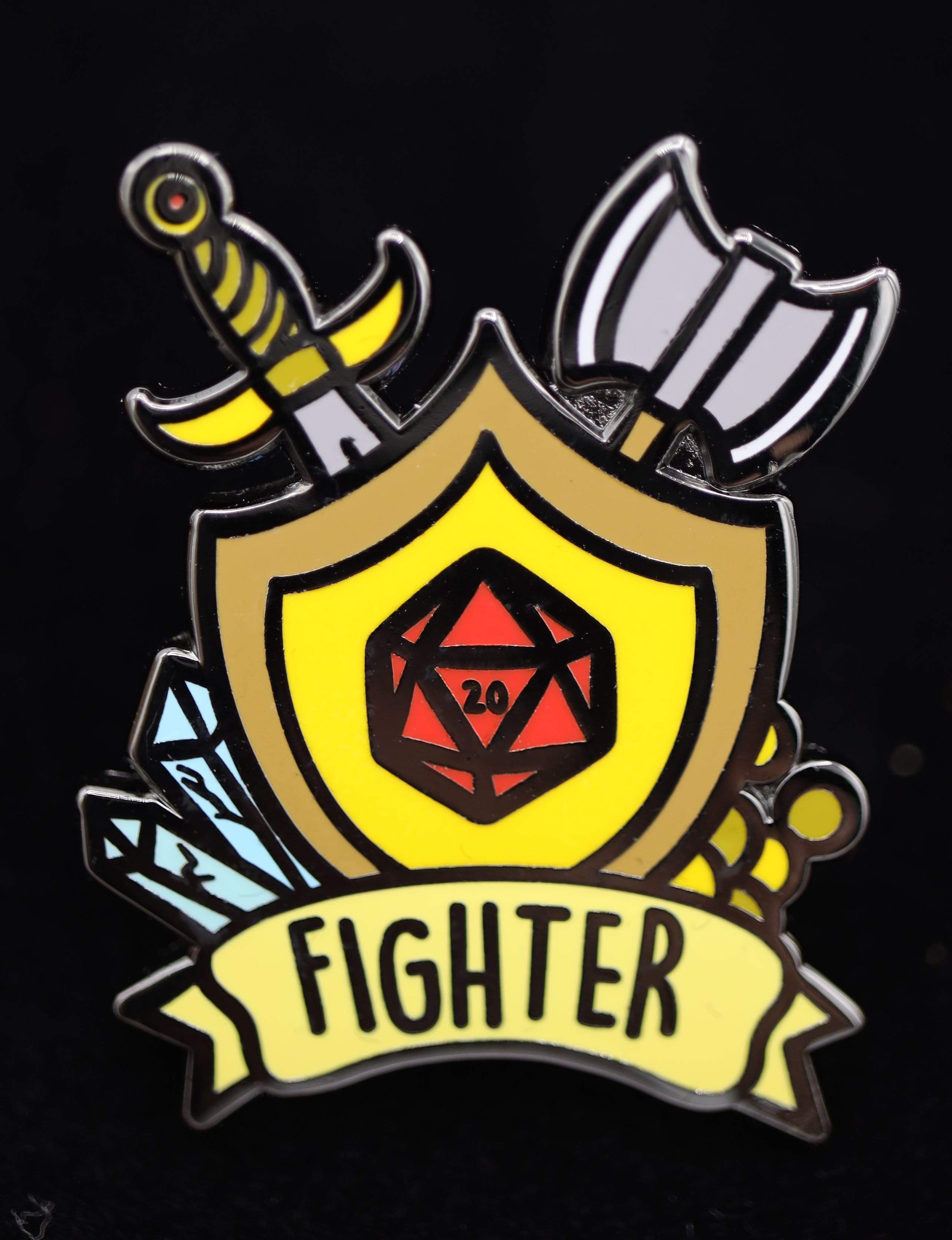 Foam Brain Pin: Class Banner Fighter | Odin's Place