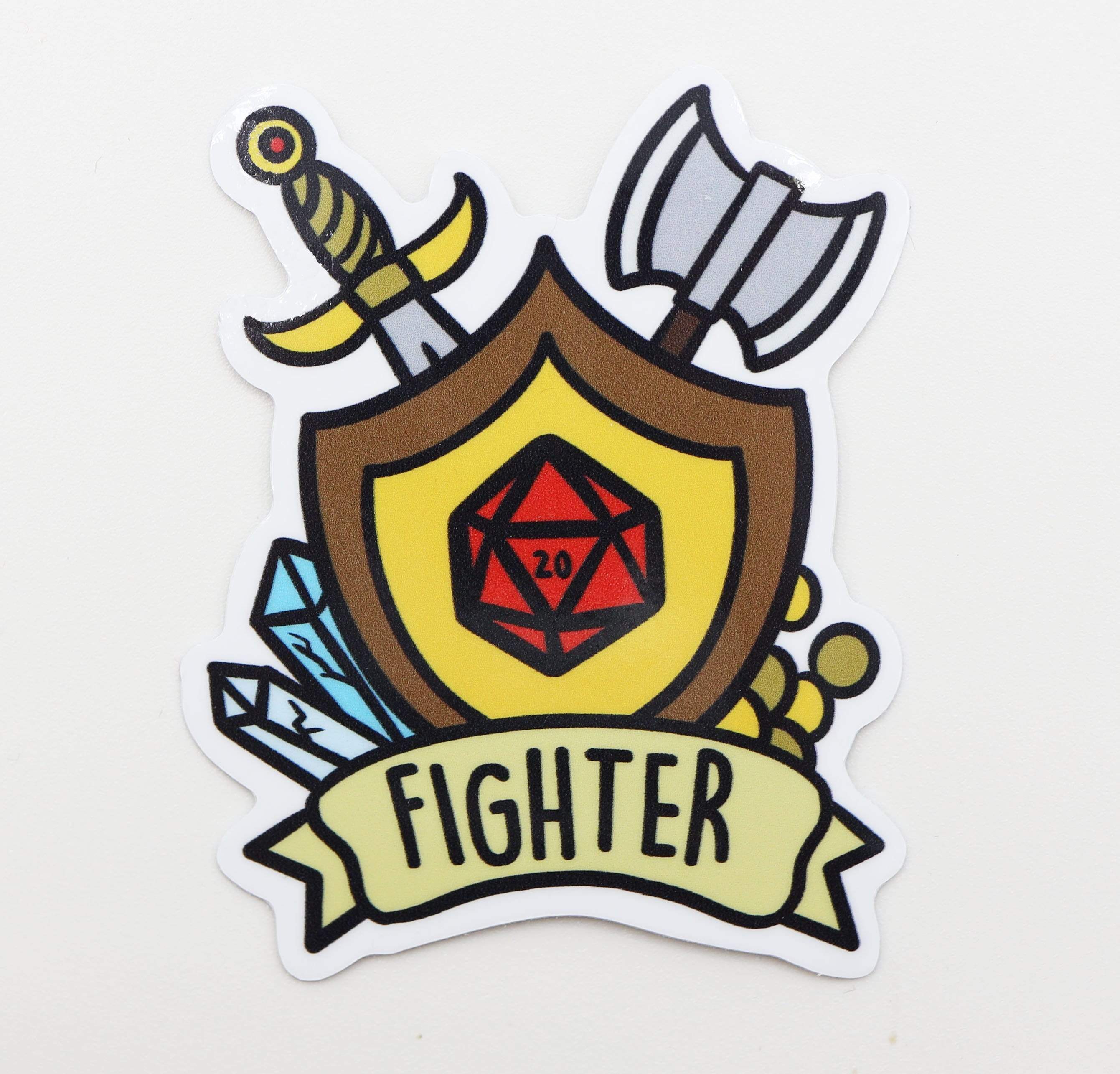Foam Brain Banner Sticker: Fighter | Odin's Place