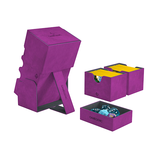 Gamegenic Stronghold 200+ Card Convertible Deck Box: Purple | Odin's Place