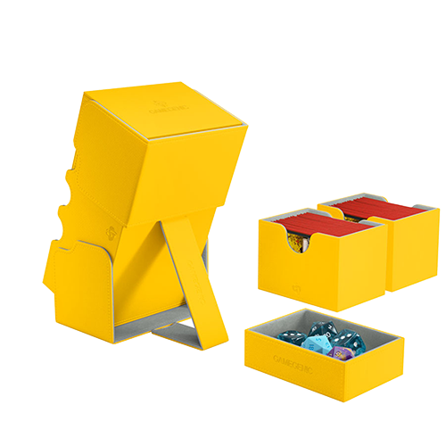 Gamegenic Stronghold 200+ Card Convertible Deck Box: Yellow | Odin's Place