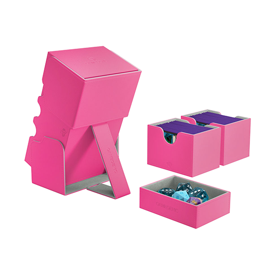 Gamegenic Stronghold 200+ Card Convertible Deck Box: Pink | Odin's Place