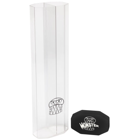 Monster Prism Dual Playmat Tube - Transparent Black with Black Cap | Odin's Place