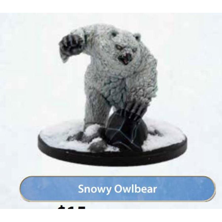 Wizkids Icewind Dale Snowy Owlbear Dungeons and Dragons Premium Figure | Odin's Place