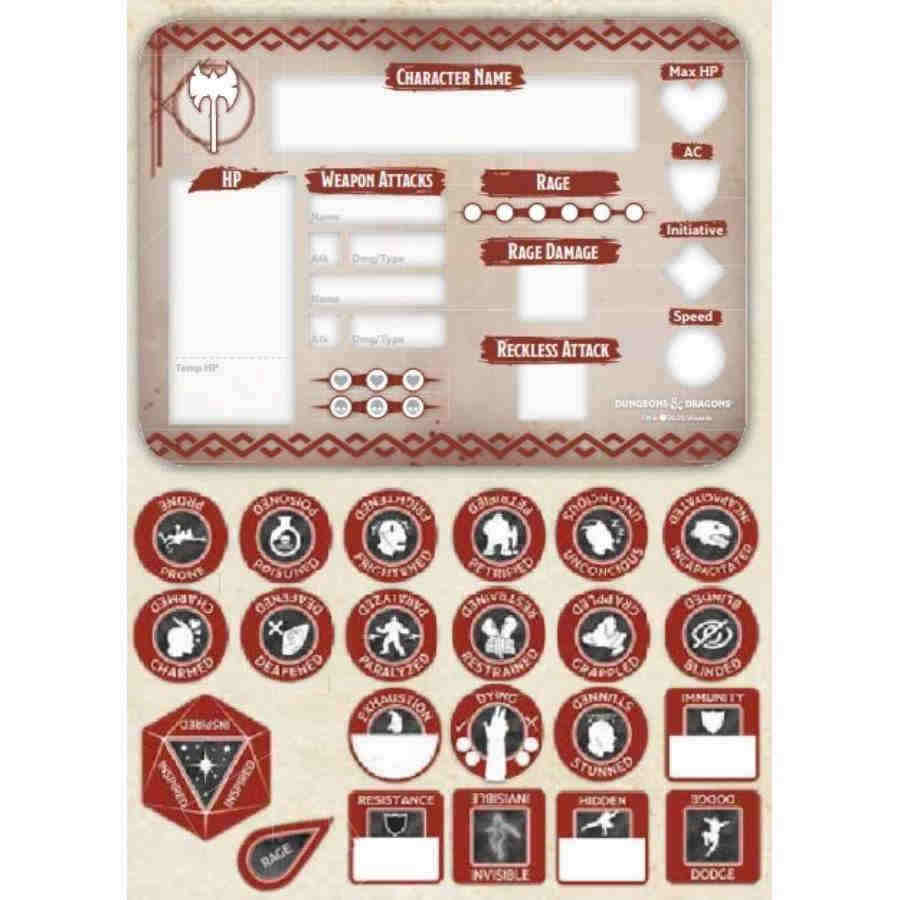 Dungeons and Dragons Barbarian Token Set | Odin's Place