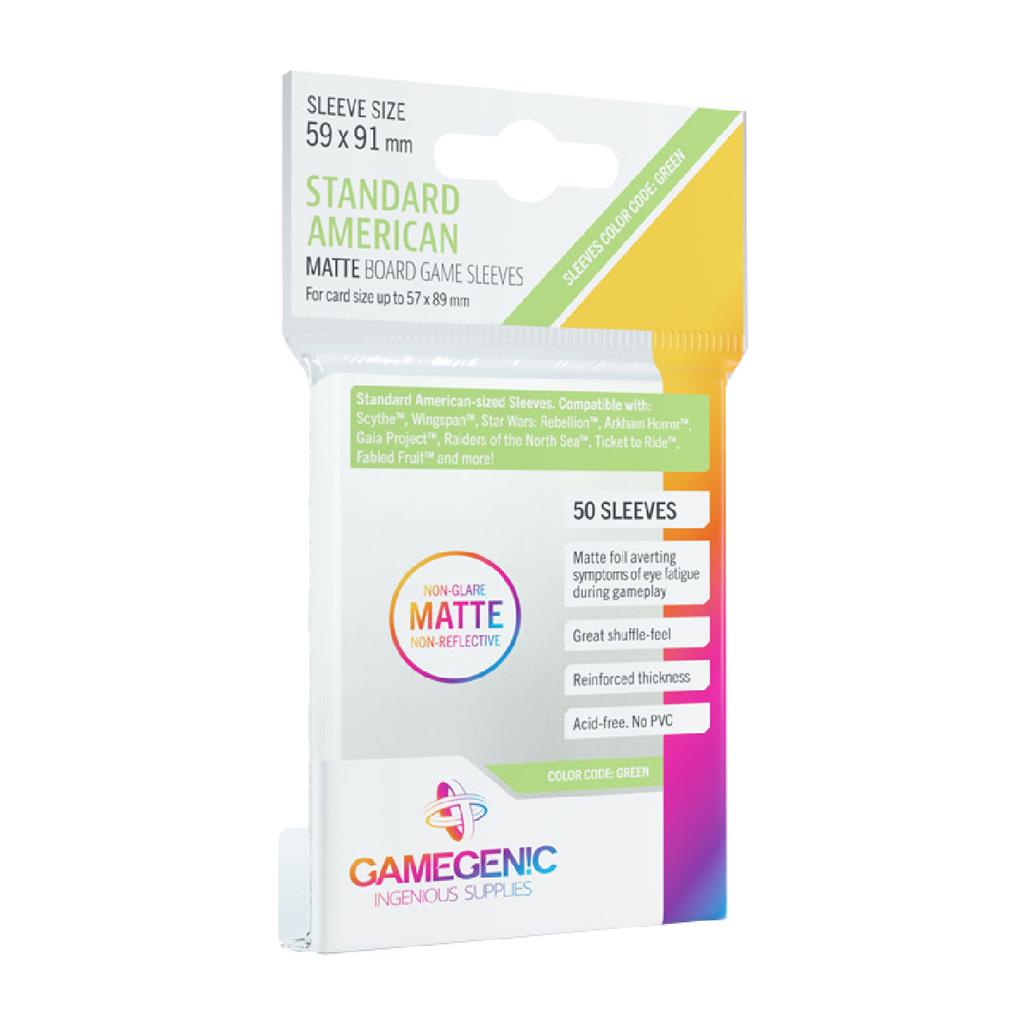 Gamegenic MATTE Standard American-Sized Boardgame Sleeves 59 x 91 mm | Odin's Place