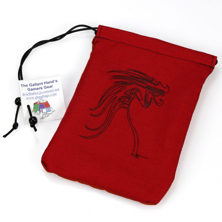 Galant Hand Gamers Gear Dice Bag: Tribal Dragon Black | Odin's Place