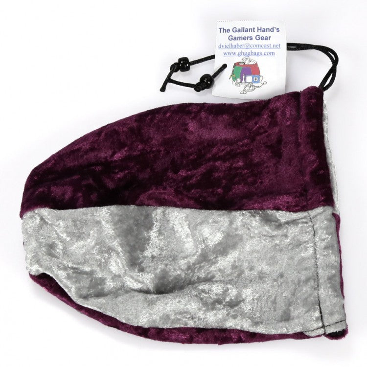 Gallant Hand Games Dice Bag: Velvet Wine/Silver | Odin's Place