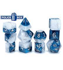 Gate Keeper Games Halfsies Dice: Police Box Poly 7 Set | Odin's Place