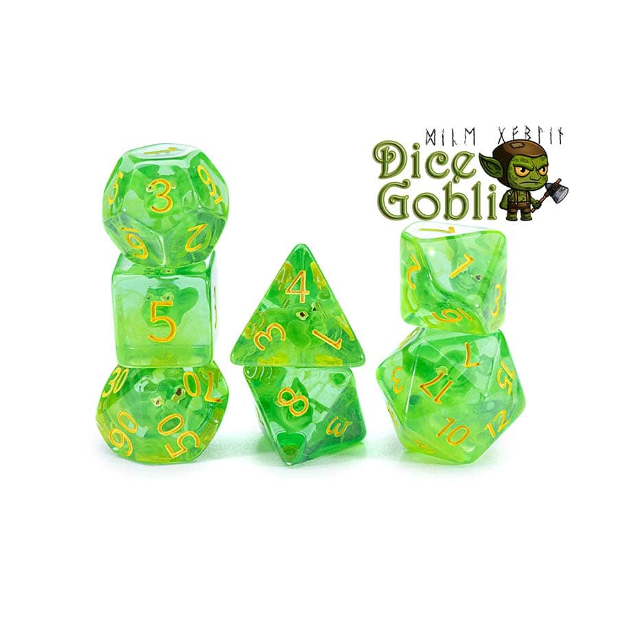 Gate Keeper Games Poly 7 Dice Set: Dice Goblin | Odin's Place