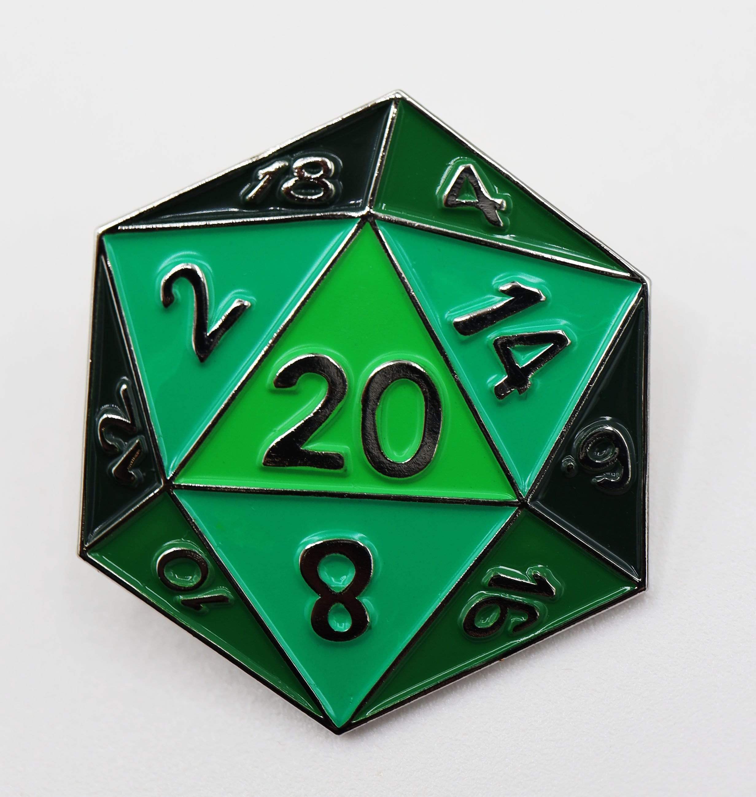 Foam Brain Pin: Green D20 | Odin's Place