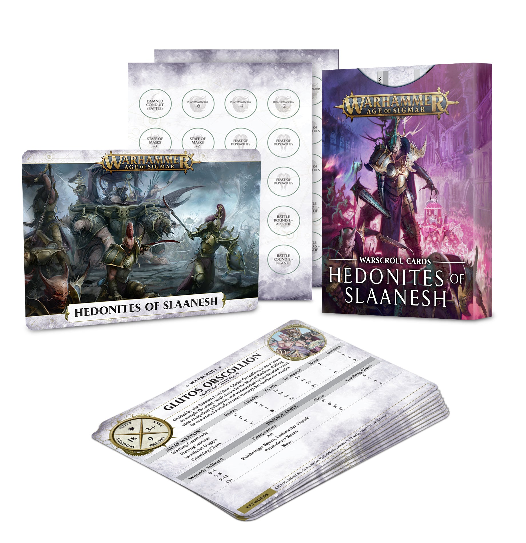 Warhammer Age of Sigmar: Warscroll Cards Hedonites of Slaanesh | Odin's Place
