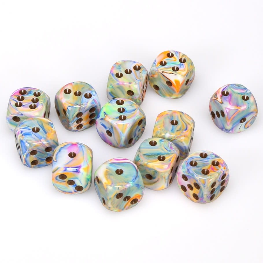 Chessex Festive Vibrant and Brown 16mm d6 set | Odin's Place