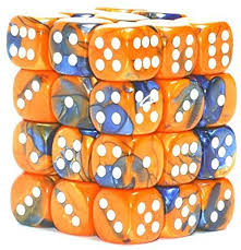 Chessex Gemini Blue-Orange/White Dice | Odin's Place