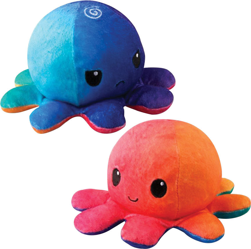 Plush Reversible Octopus: Sunset/Mermaid | Odin's Place