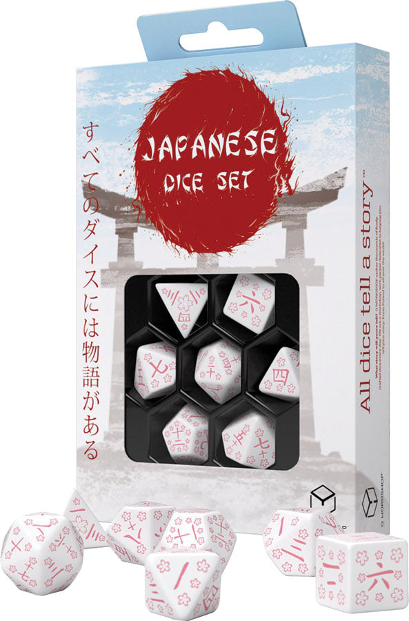 Q Workshop: Japanese Cherry Blossom Petals Poly 7 Dice Set | Odin's Place