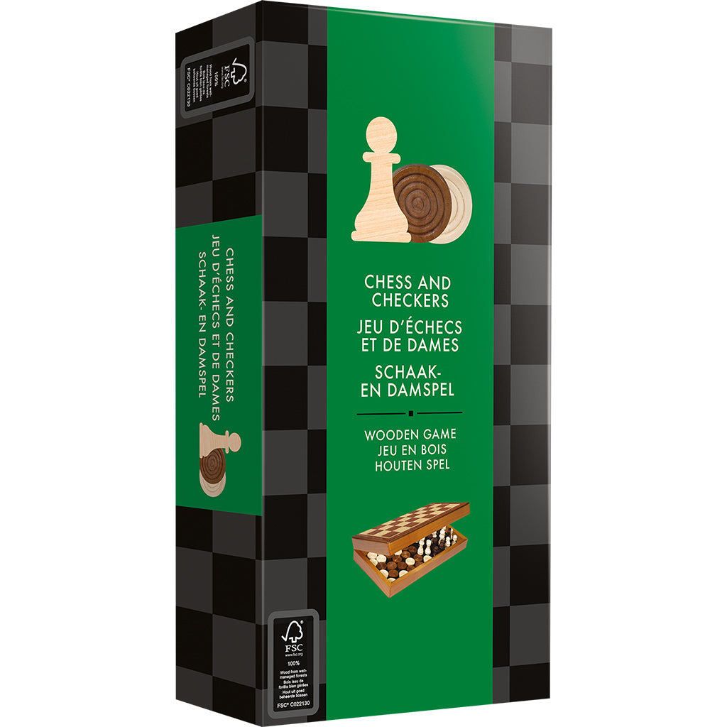 Chess and Checkers Set - Folding Version | Odin's Place
