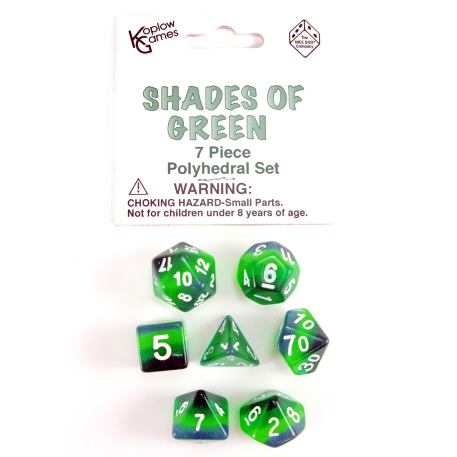 Koplow Shades of Green Poly 7 Set | Odin's Place