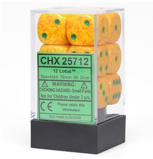 Chessex Speckled: 16mm D6 Lotus (12) | Odin's Place