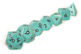 Level Up Dice Green Turquoise Poly 7 Set | Odin's Place