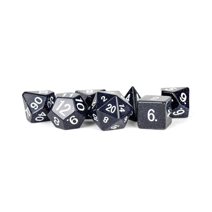 MDG 16mm Stone: Blue Sandstone Poly 7 Dice Set | Odin's Place