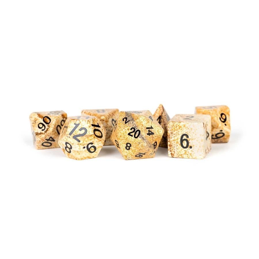MDG 16mm Stone: Jasper Stone Poly 7 Dice Set | Odin's Place