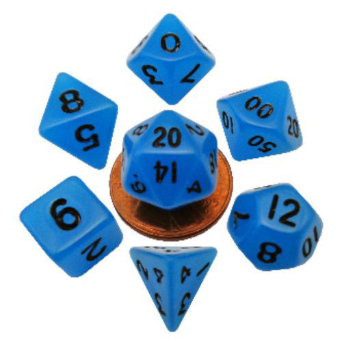 MDG Mini Resin Glow Blue Poly 7 Set | Odin's Place