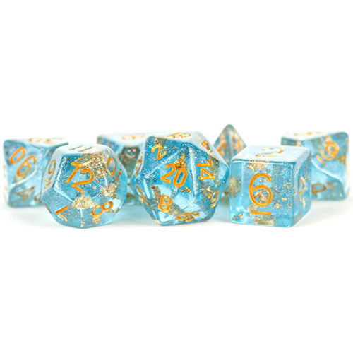 MDG Blue and Gold Foil Poly 7 set | Odin's Place