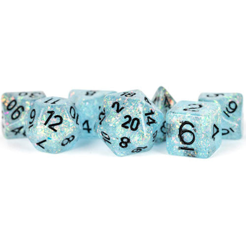 MDG Flash Dice Blue Poly 7 Set | Odin's Place
