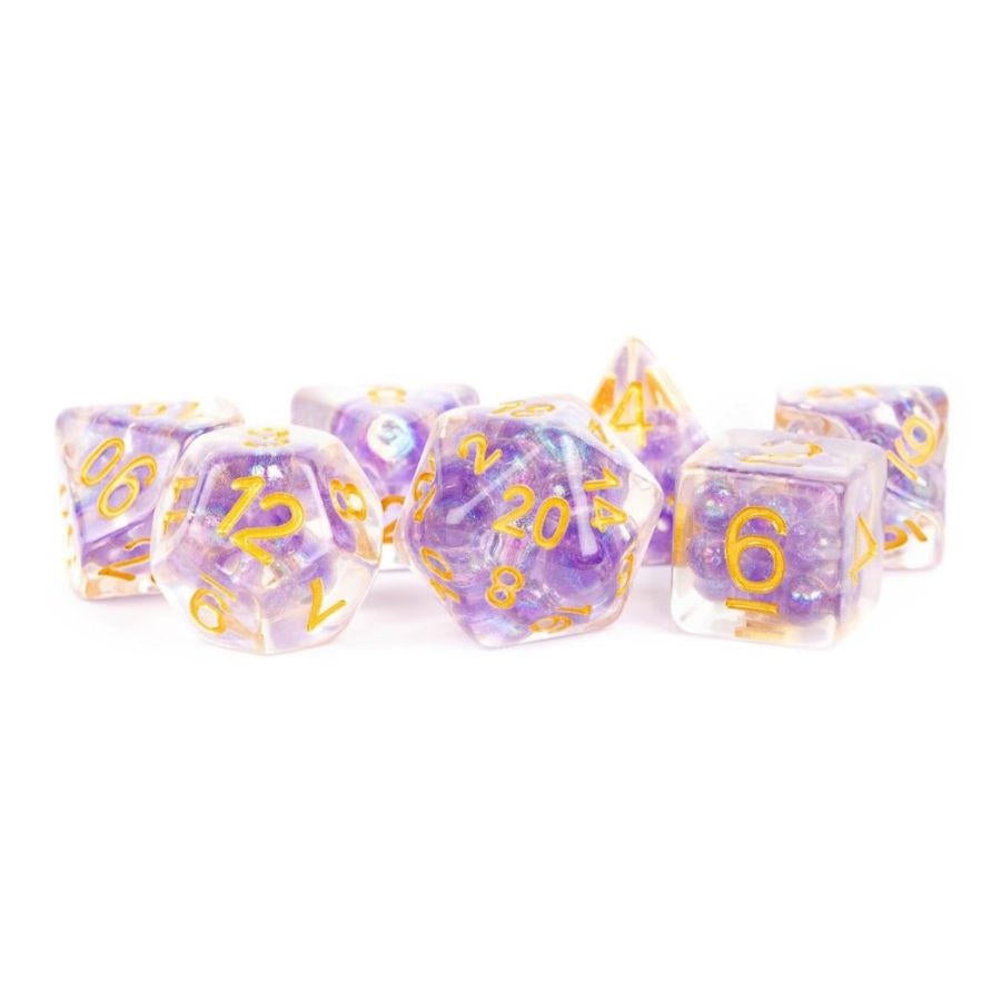 MDG Poly 7 Set: Pearl Purple with Gold | Odin's Place