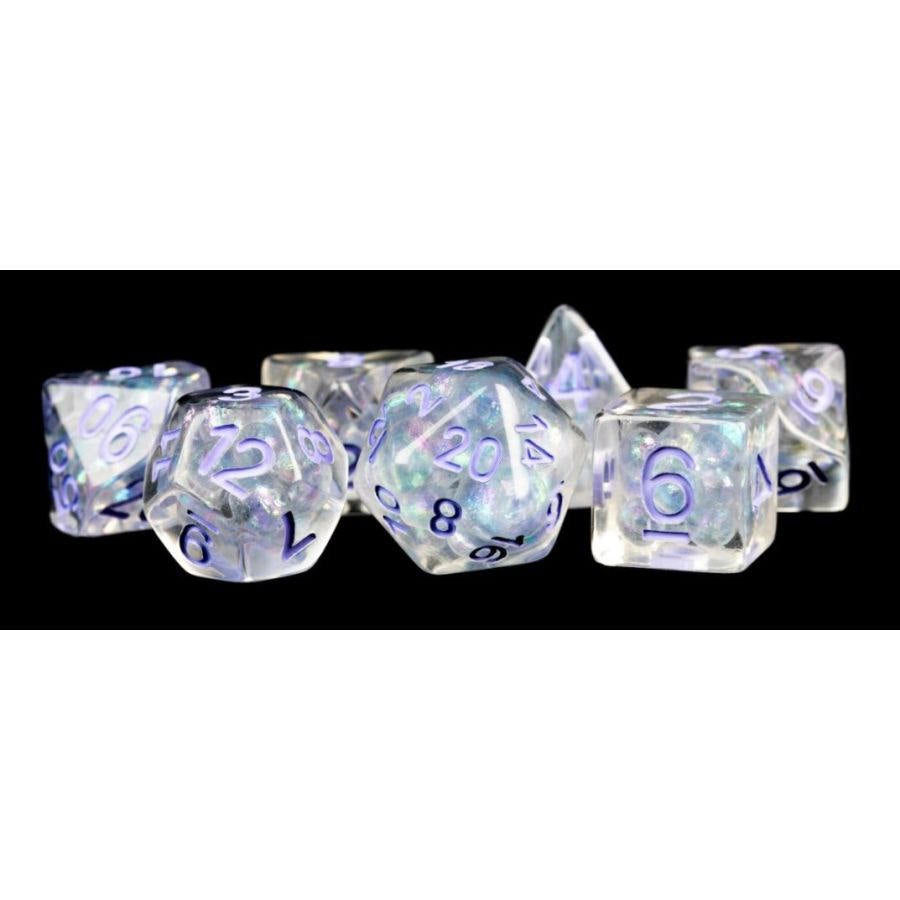 MDG Poly 7 Set: Pearl with Purple | Odin's Place