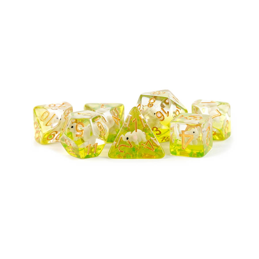 MDG 16mm Resin Poly Dice Set: Elephant Dice | Odin's Place