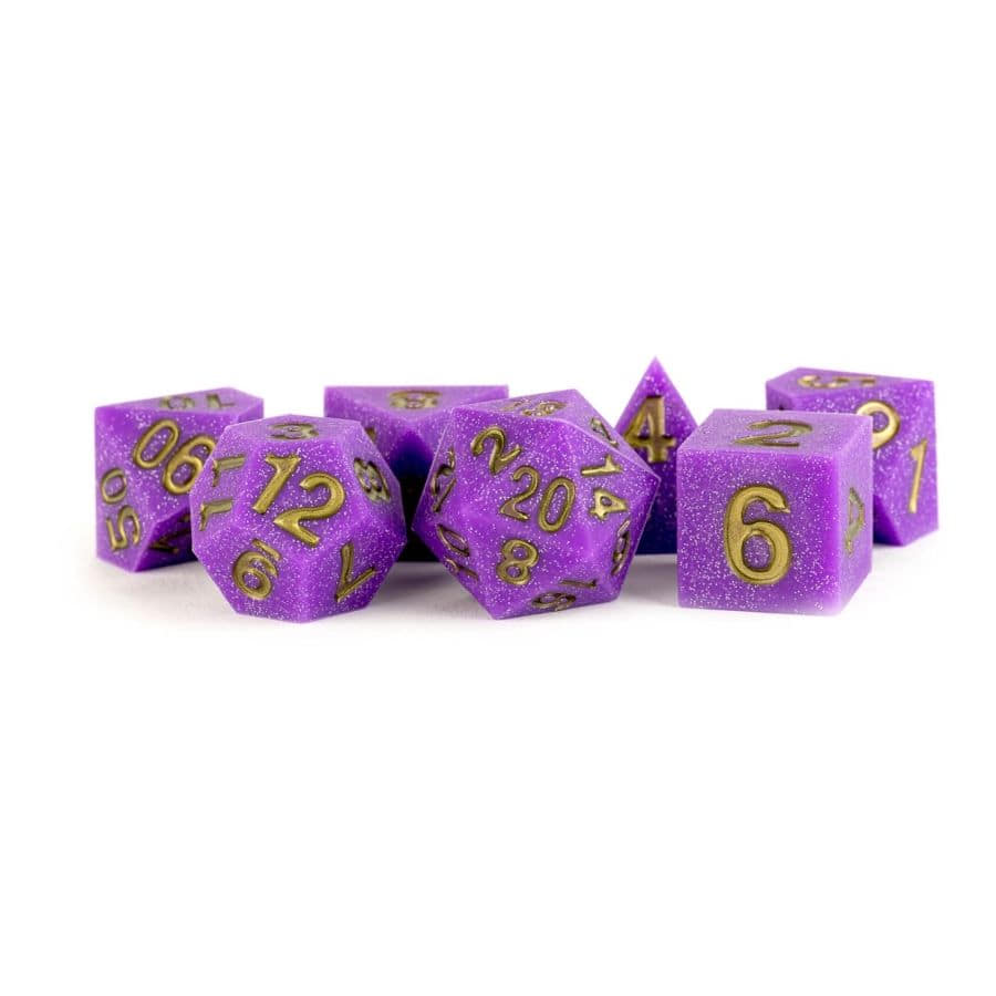 MDG Dice: Sharp-Edge Regal Ricochet Rubber Poly 7 Set | Odin's Place