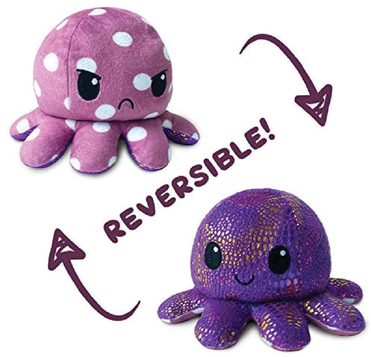 Plush Reversible Octopus: Polka Dot/Shimmer | Odin's Place
